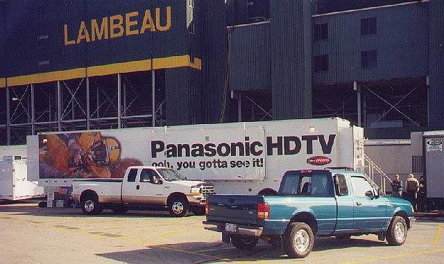 Panasonic HDTV truck at Lambeau